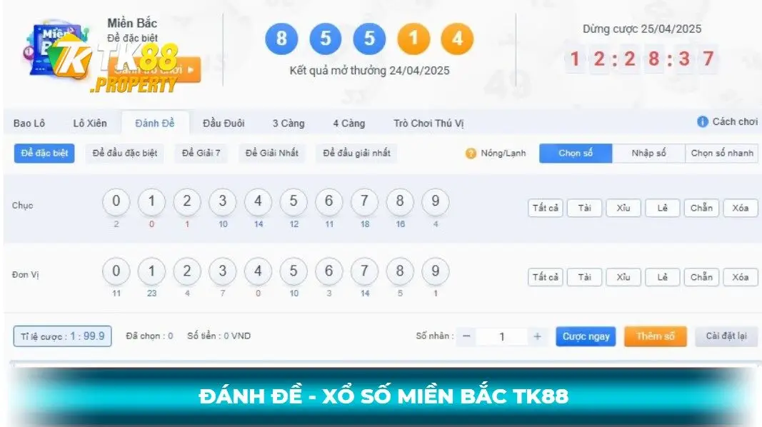Đánh đề tại TK88